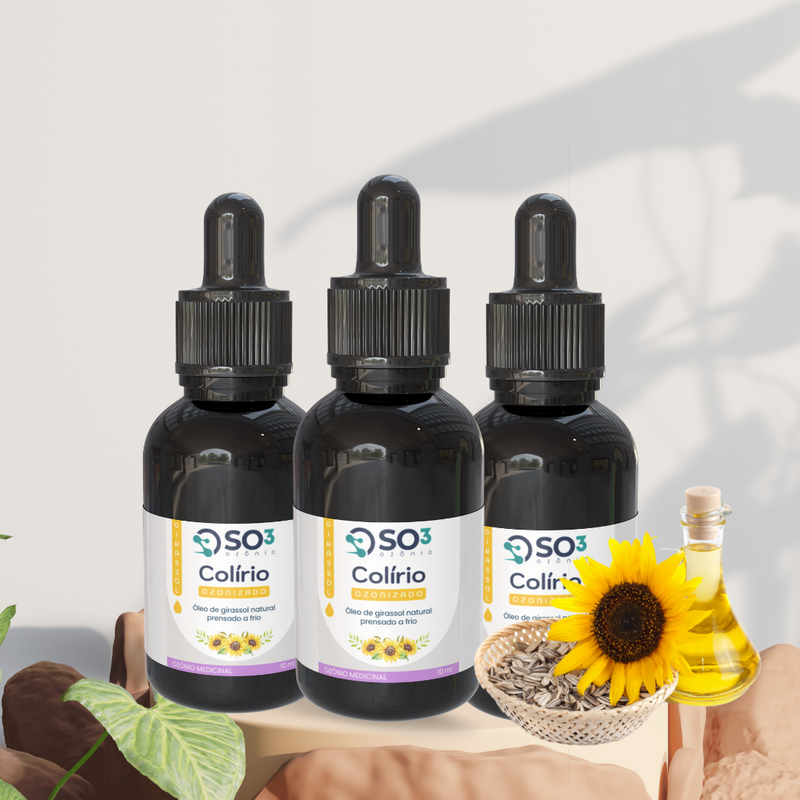Colírio Natural 10ml - Óleo de Girassol Ozonizado - Linha Ozonvita©