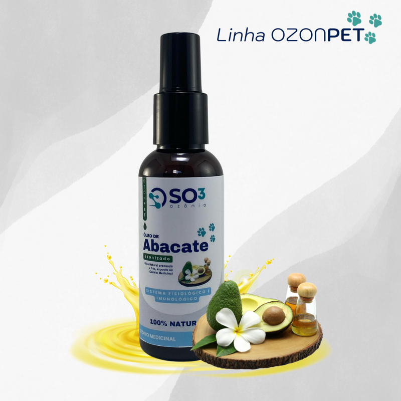 VitaPet 120ml - ÓLEO de ABACATE Ozonizado - Linha Ozonpet©